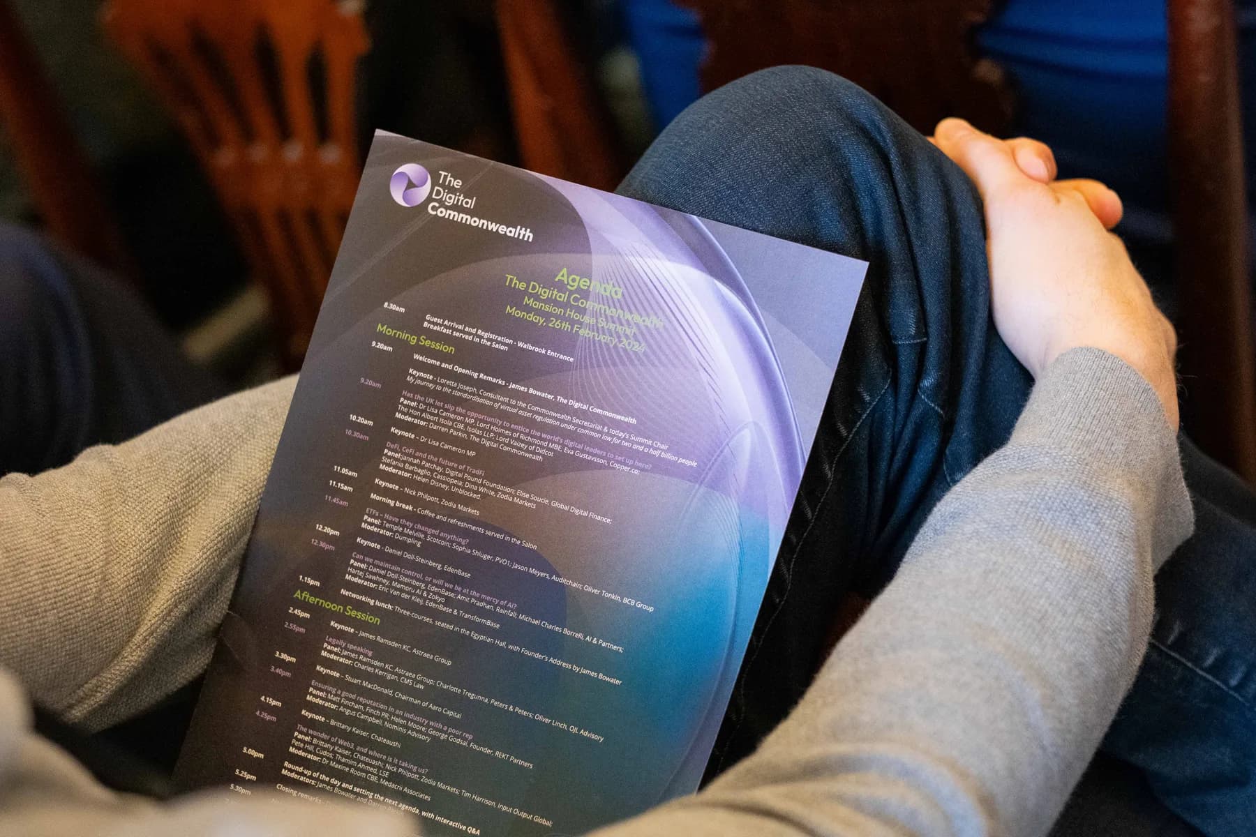 The Digital Commonwealth Mansion House Summit printed agenda
